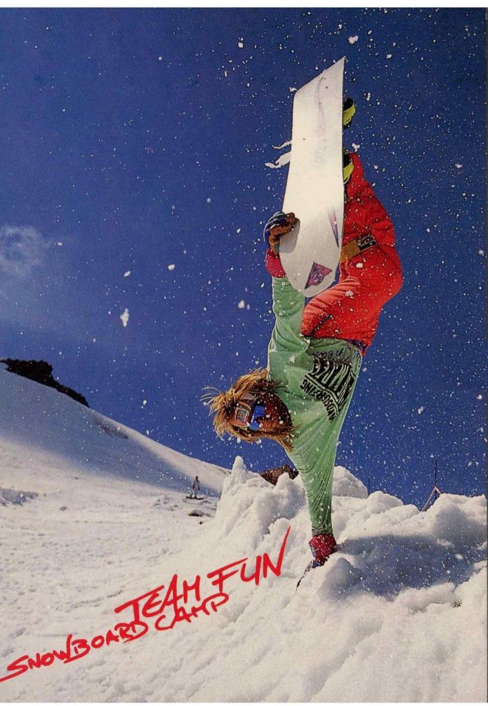 Tommy 1988 yılında kendi Snowboard okulunun reklamında boy gösterirken